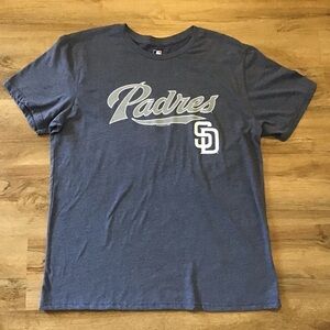 SAN Diego Padres Shirt Size XL Graphic MLB Baseball Logo Park Blue Gray